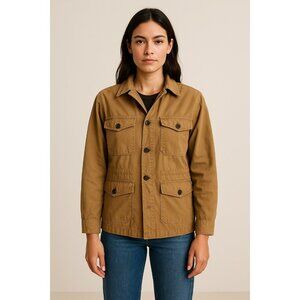 J.Crew Camel Utility Button Barn Jacket • Women’s Light Brown Workwear Field